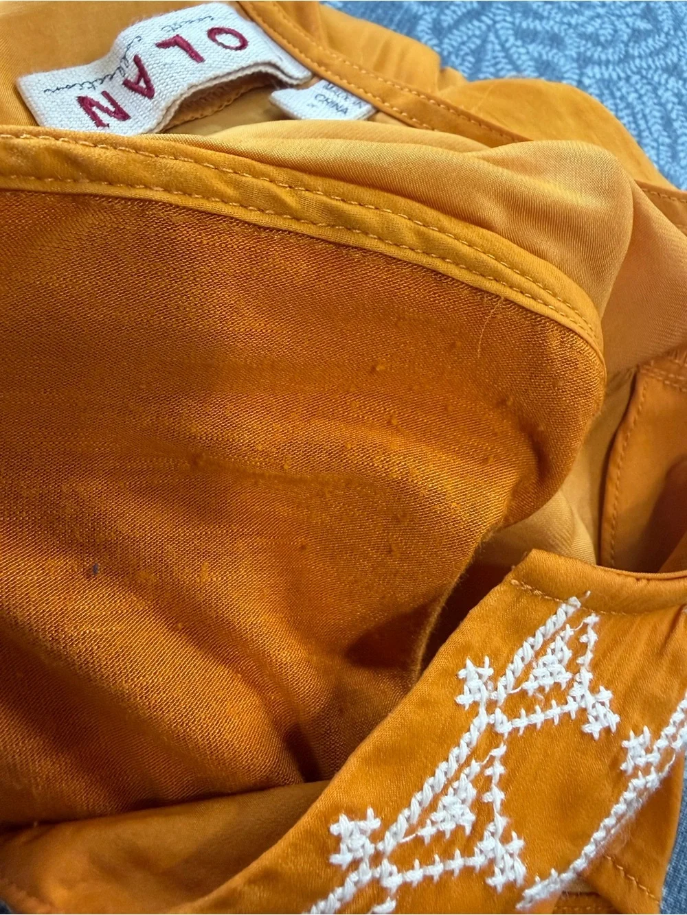 Dolan Anthropologie Alvia Mustard Yellow Embroidered Boho Peasant Blouse S